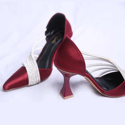 ISABELLA HEELS SANDAL - CHERRY RED
