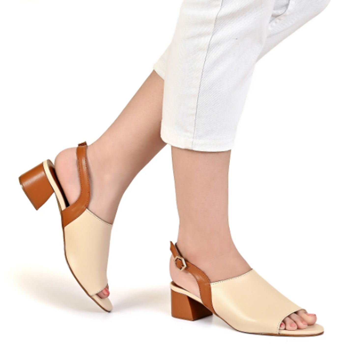 JINNY BLOCK HEEL - FAWN