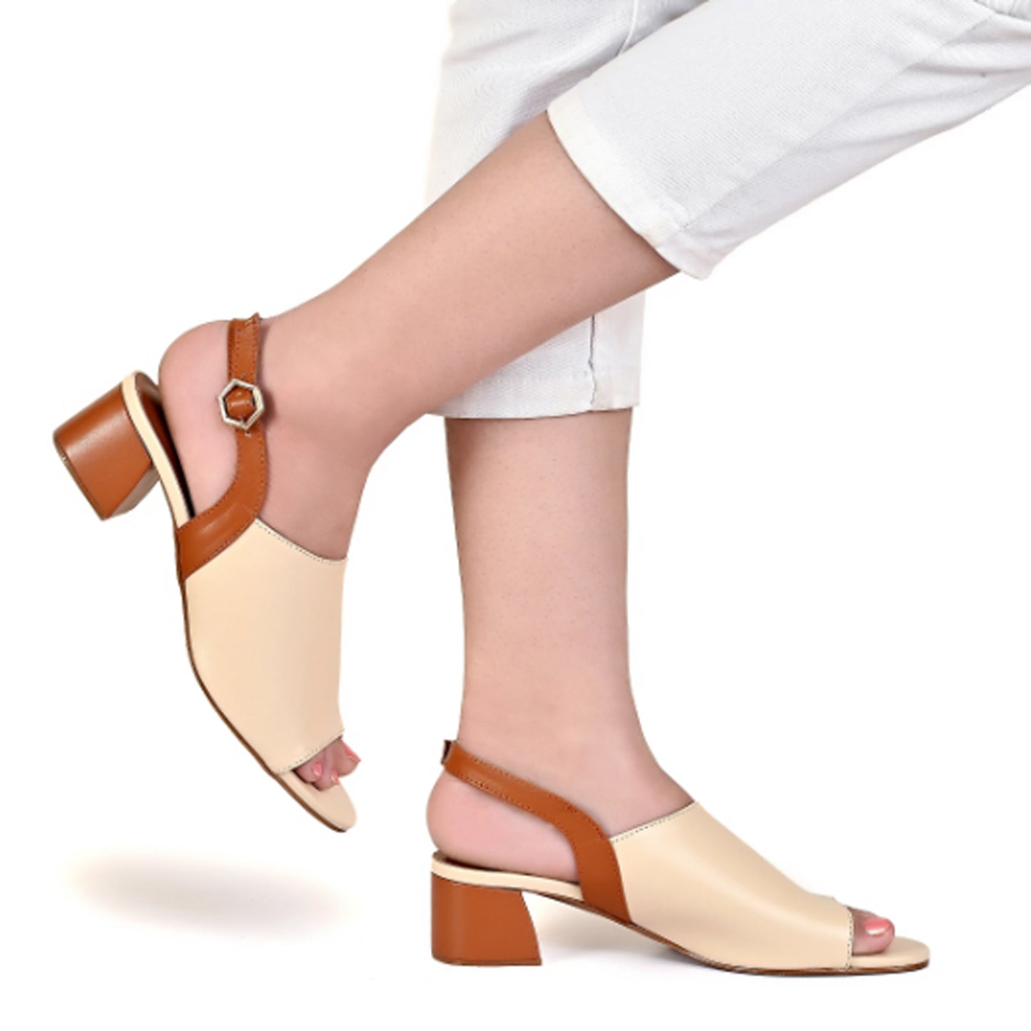 JINNY BLOCK HEEL - FAWN
