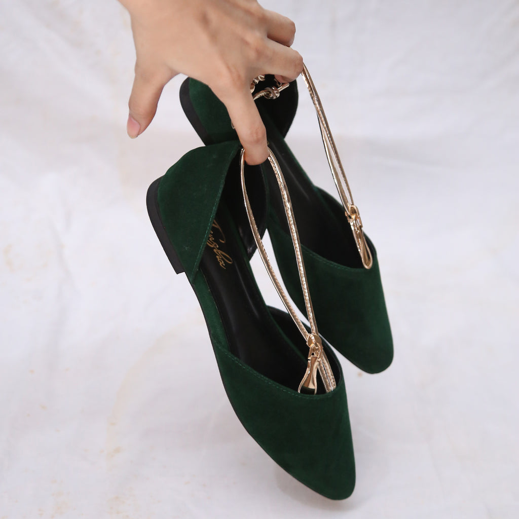 ZIPPER MULE - GREEN - Finsha Shoes