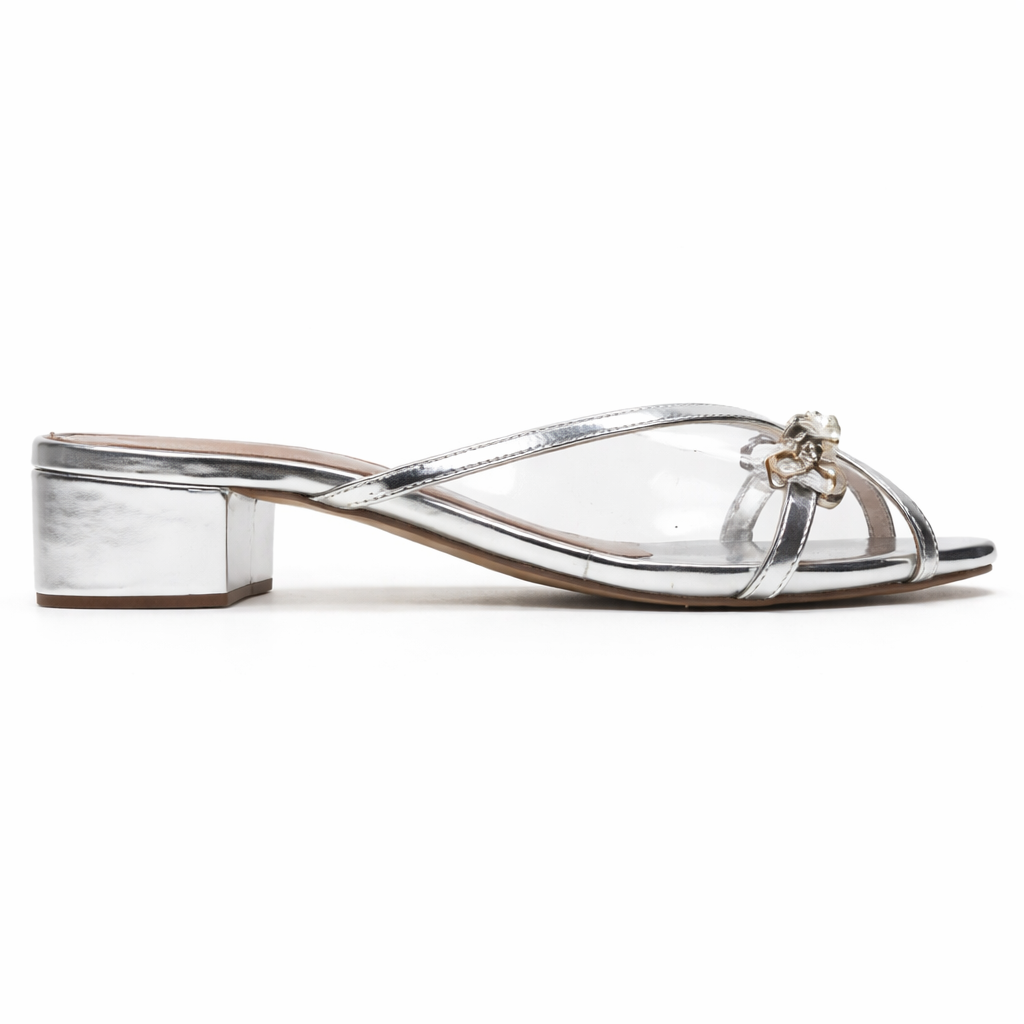 LUXE BLOCK HEEL SLIPPER - Finsha Shoes