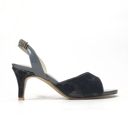 NAIMO HEEL - BLACK AND GREY