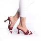 PARIWISH HEEL SANDAL - MAROON