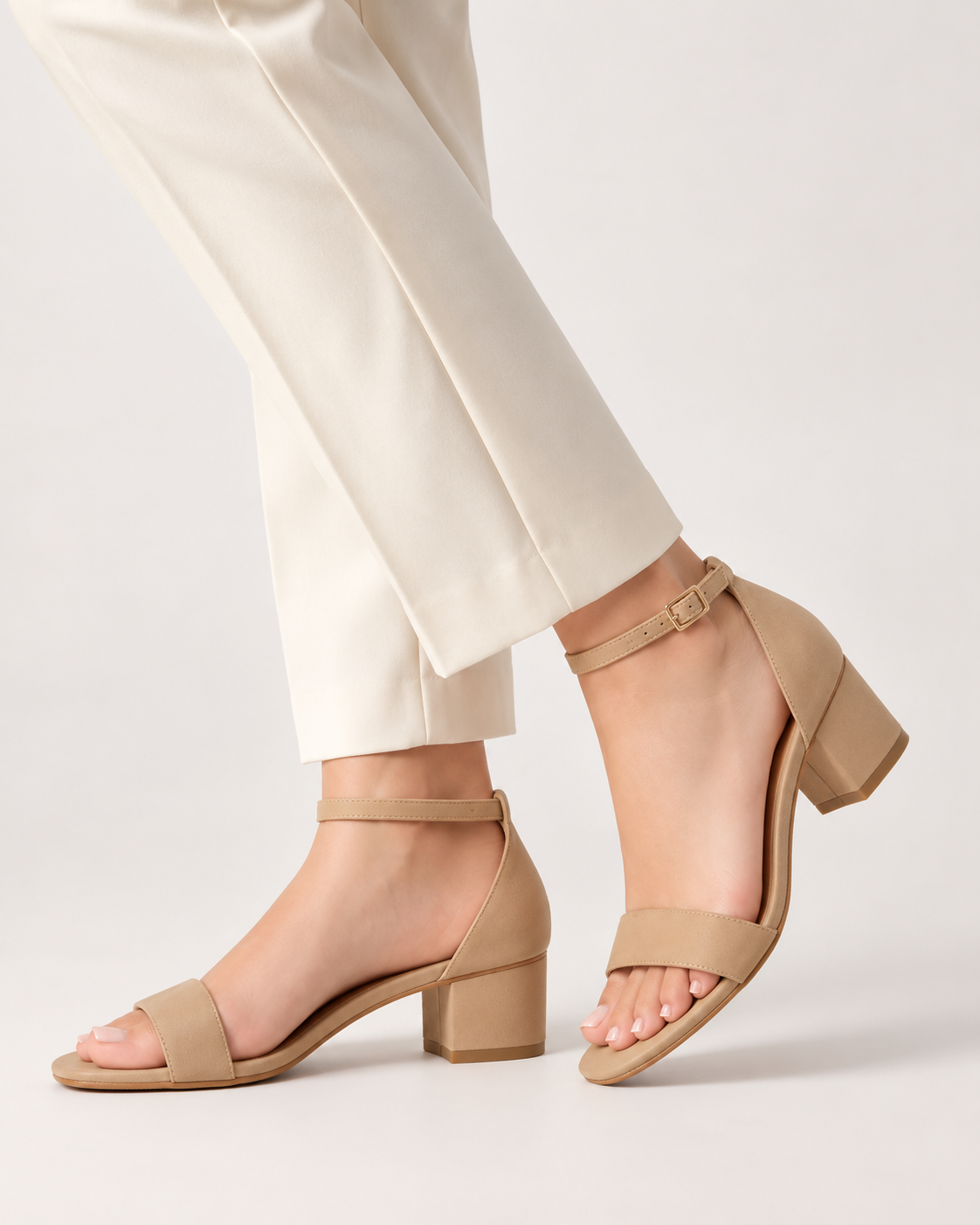 SINGLE STRAP BLOCK HEEL