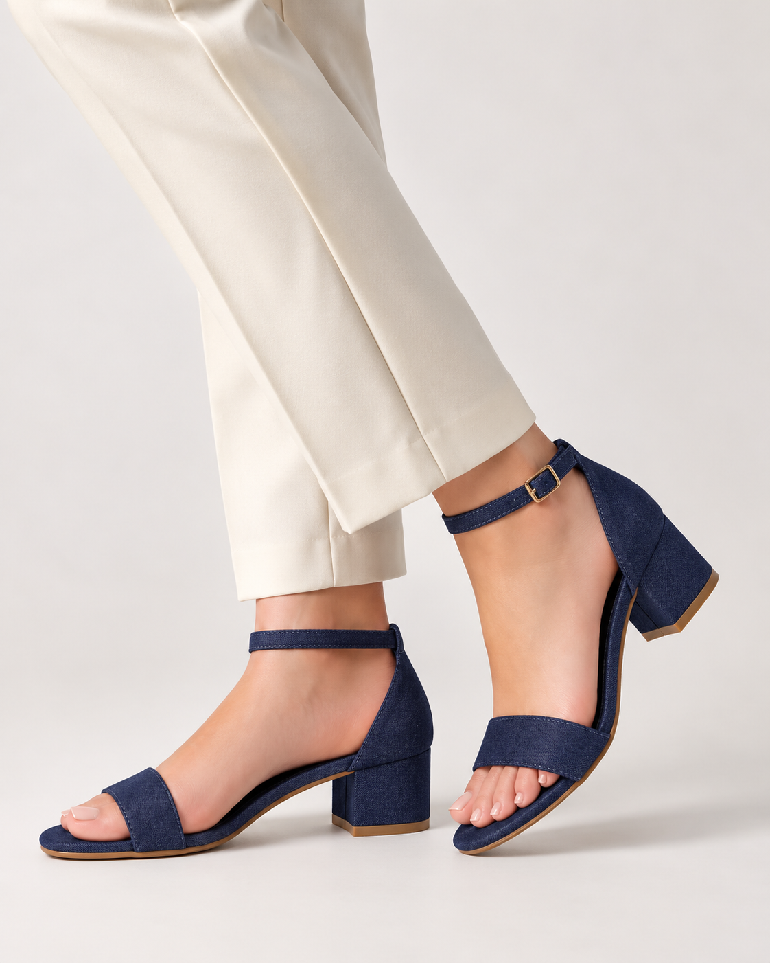 SINGLE STRAP BLOCK HEEL