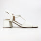 T-STRAP BLOCK HEEL - WHITE