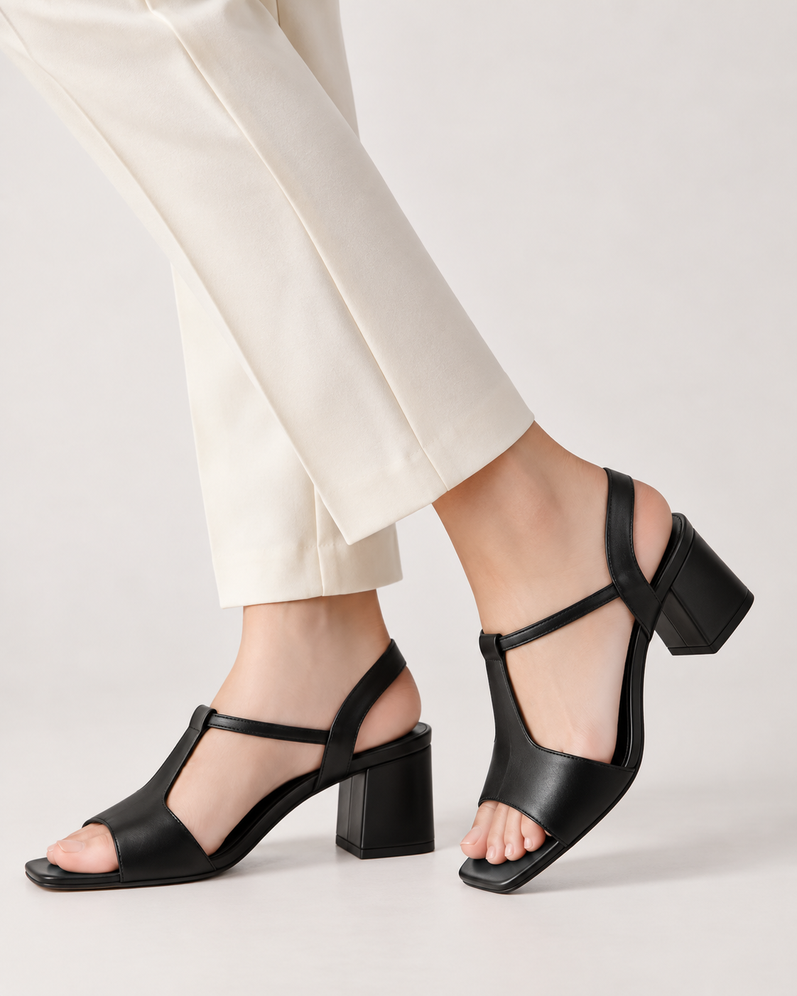 T-STRAP BLOCK HEEL