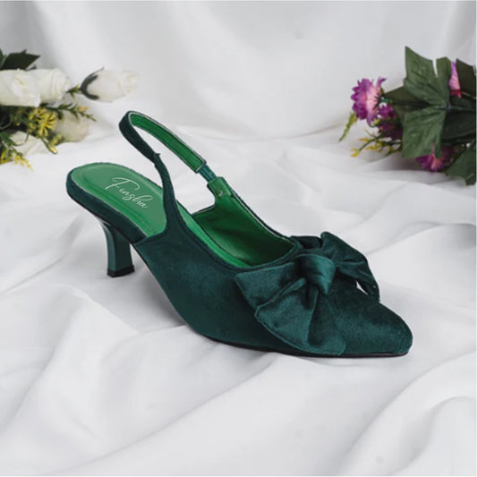 TIE KNOT HEEL - GREEN