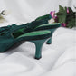 TIE KNOT HEEL - GREEN