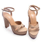 CANDY HEEL SANDAL 5" - BEIGE