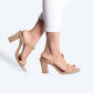 ARABIAN BLOCK HEEL - BEIGE