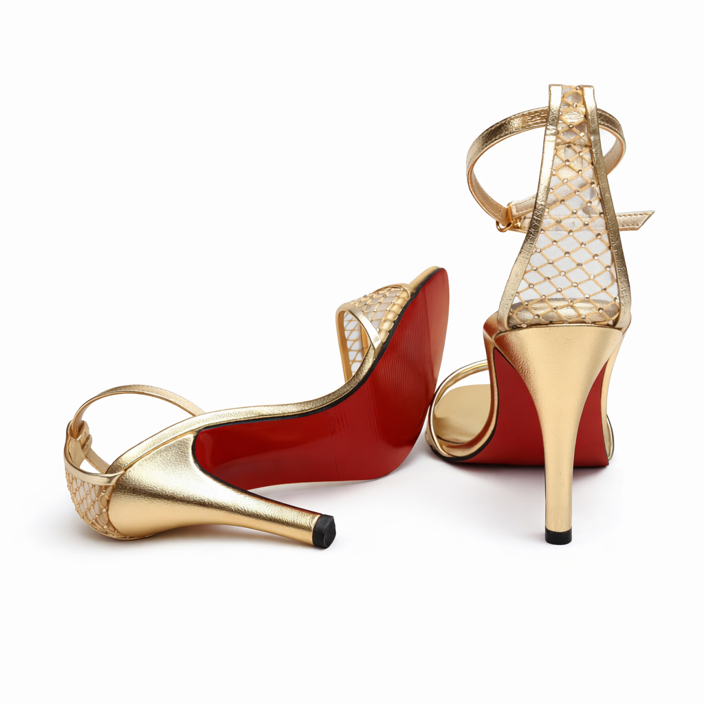 ZENDAYA NET 4 INCH FRENCH HEEL - Finsha Shoes