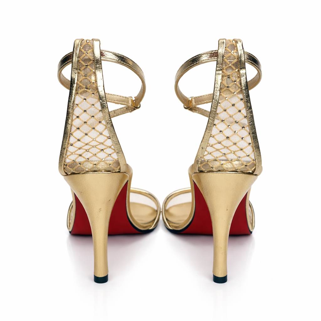 ZENDAYA NET 4 INCH FRENCH HEEL - Finsha Shoes