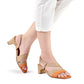 FRENCH BLOCK HEEL - ORANGE
