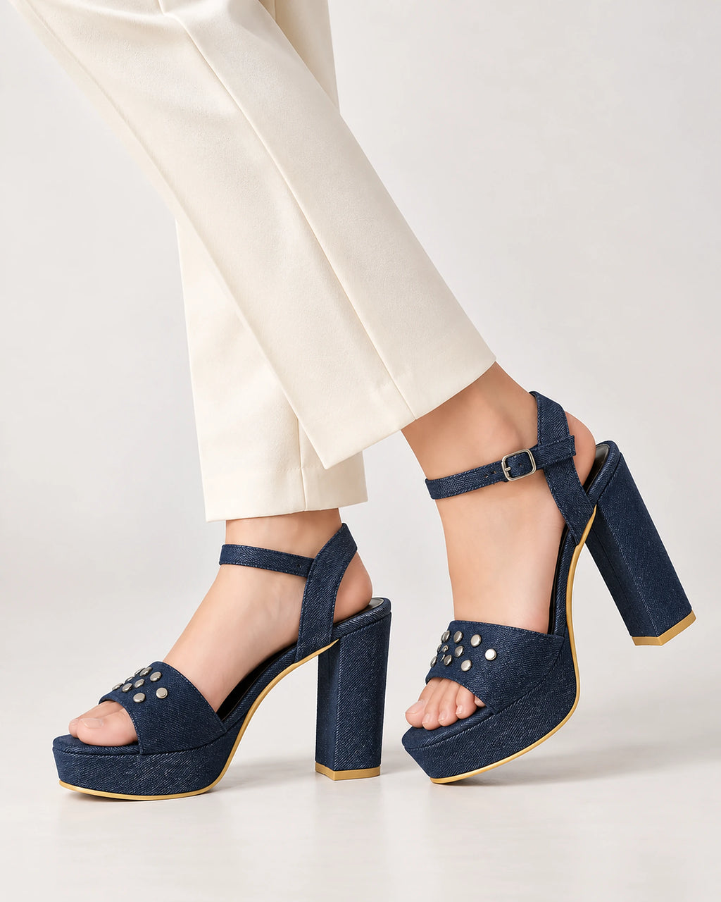 DENIM GLORIA 5 INCH PLATFORM HEEL