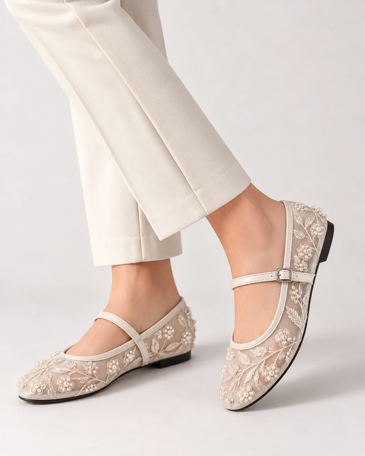 Embroidered Pumps