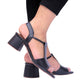 T-STRAP BLOCK HEEL - BLACK